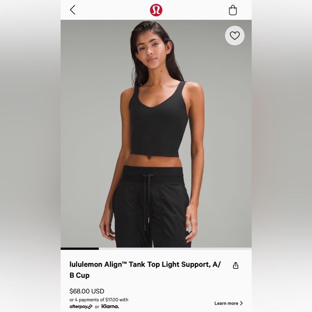 lululemon align tank in a size 4